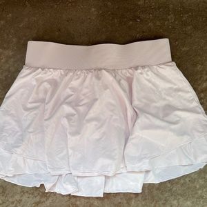 White small tennis skirt mini athletic skirt with shorts underneath  golf skirt